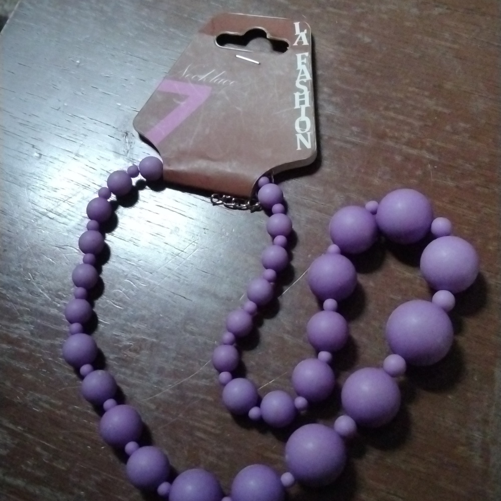 Plastic Purple Necklace